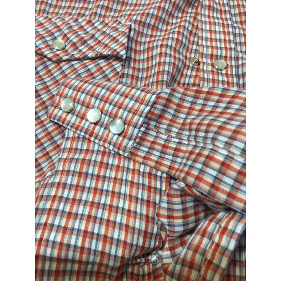 Craig Andrew. Vintage Western Shirt Snap Button‎ Rockabilly Western Plaid Large - Picture 3 of 3